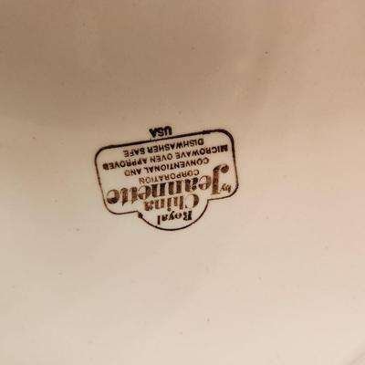Lot #100 Lot of 2 Vintage Recipe Pie Plates - Jeanette Glass