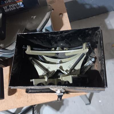 DELTA 10" MITER SAW ON A STAND, ROLLER STAND