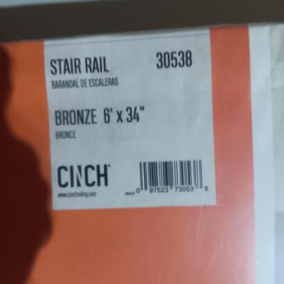 NEW 6' X 36" PRE-ASSEMBLED STEEL RAIL W/2 MATCHING POSTS