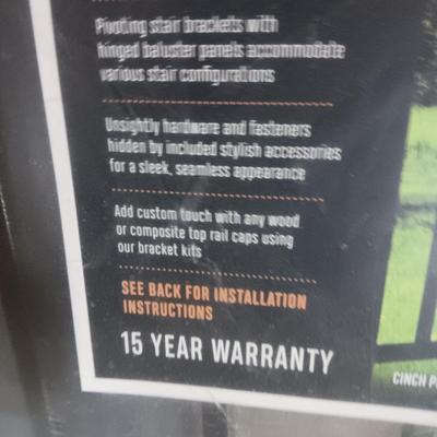 NEW 6' X 36" PRE-ASSEMBLED STEEL RAIL W/2 MATCHING POSTS