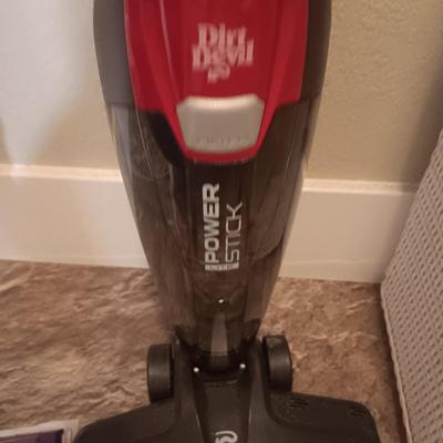 DIRT DEVIL POWER STICK, SWIFFER WET JET, CLOTHES HAMPER, IRON AND BOARD