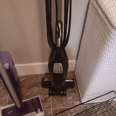 DIRT DEVIL POWER STICK, SWIFFER WET JET, CLOTHES HAMPER, IRON AND BOARD