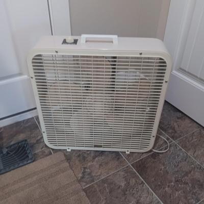 SHARK FLOOR STEAM CLEANER, BOX FAN AND NO SLIP RUG