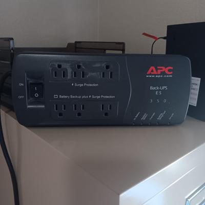 4 DRAWER LOCKING FILING CABINET, ROUTER, APC BACK-UP AND ORGANIZER