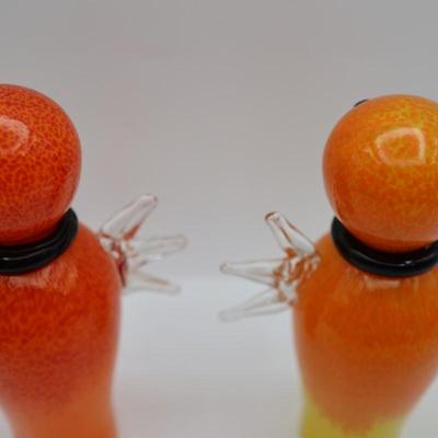 Pair of Vintage Kriff Design Glass Birds