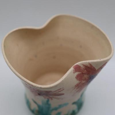 Signed Hand Painted Floral Vase