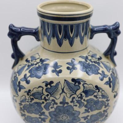 Antique Large Chinese #9 Hand Painted Moon Flask