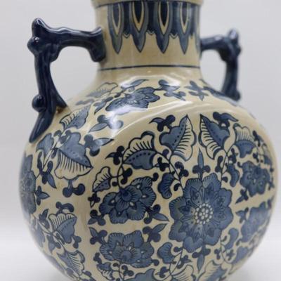 Antique Large Chinese #9 Hand Painted Moon Flask