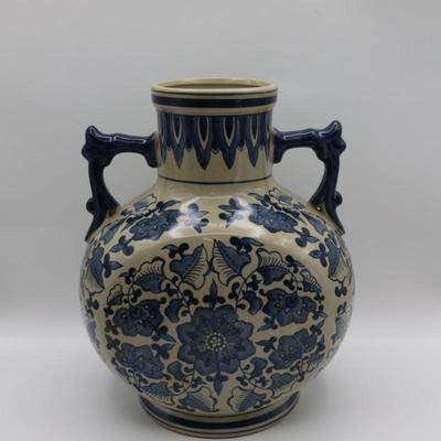 Antique Large Chinese #9 Hand Painted Moon Flask