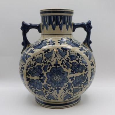 Antique Large Chinese #9 Hand Painted Moon Flask