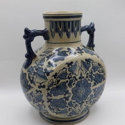 Antique Large Chinese #9 Hand Painted Moon Flask