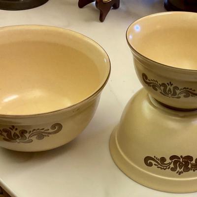 Set of Pfaltzgraff Village mixing bowls