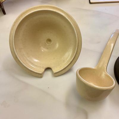 Pfaltzgraff Village pattern tureen with copper warmer