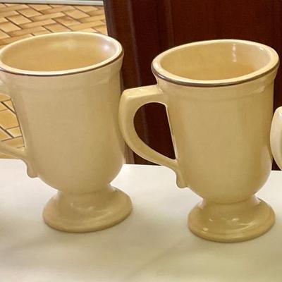 Four Pfaltzgraff Village coffee mugs