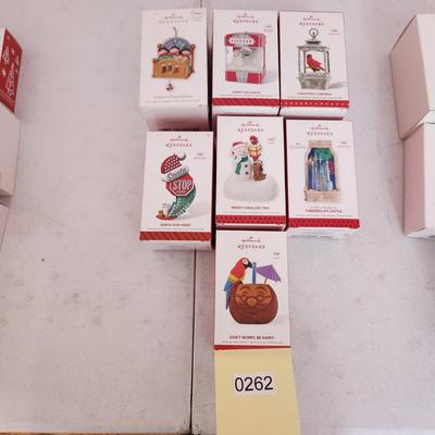 Lot of 7 Hallmark Keepsake Christmas Tree ornaments