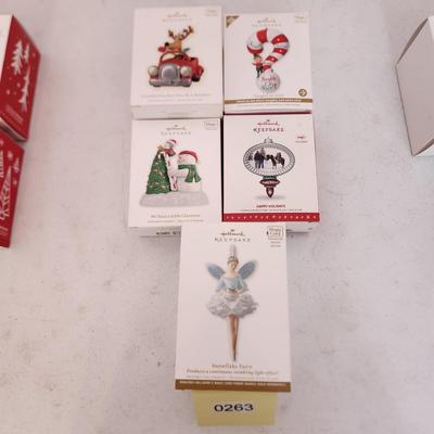 Lot of 5 Hallmark Keepsake Christmas Tree ornaments
