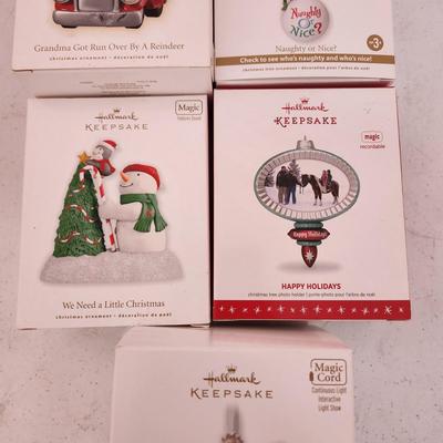 Lot of 5 Hallmark Keepsake Christmas Tree ornaments
