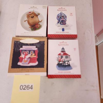 Lot of 4 Hallmark Keepsake Christmas Tree ornaments