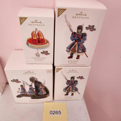 Lot of 4 Hallmark Keepsake Christmas Tree ornaments Wizard of Oz