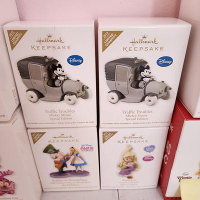 Lot of 8 Hallmark Keepsake Christmas Tree ornaments Disney Mickey Mouse Alice Winnie the Pooh
