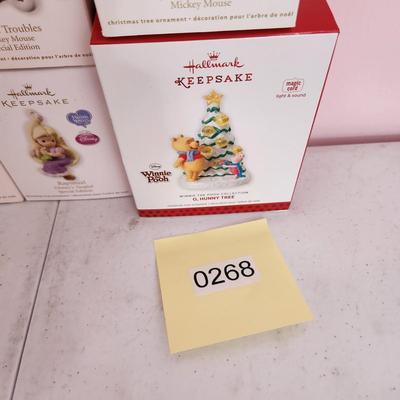 Lot of 8 Hallmark Keepsake Christmas Tree ornaments Disney Mickey Mouse Alice Winnie the Pooh