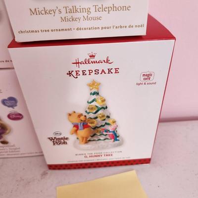 Lot of 8 Hallmark Keepsake Christmas Tree ornaments Disney Mickey Mouse Alice Winnie the Pooh