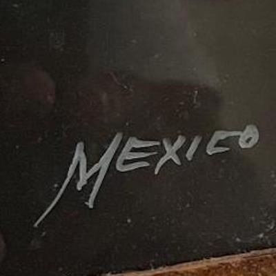 Signed Mexico Bird Feather Collage