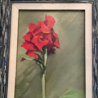 Floral Painting Oil on Canvas by Scarlet Canna