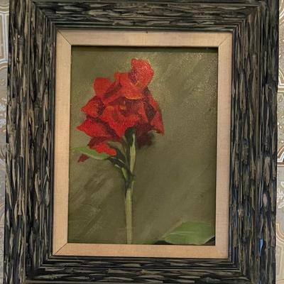 Floral Painting Oil on Canvas by Scarlet Canna