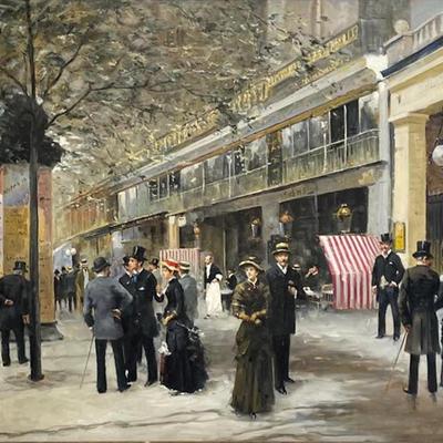 Apte L. Bernard Oil Painting Paris Scene