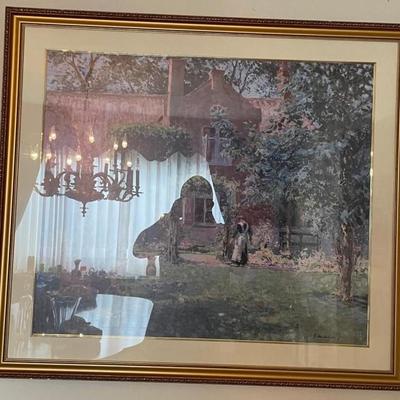 Framed Monet Print on Paper