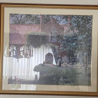 Framed Monet Print on Paper