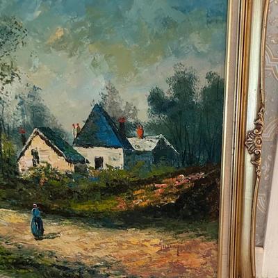 Signed Oil Painting on Canvas Interesting Subject Matter