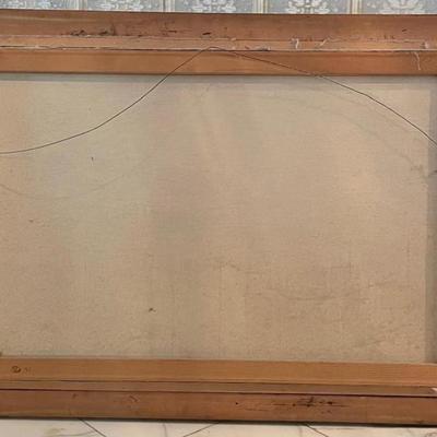 Signed Oil Painting on Canvas Interesting Subject Matter