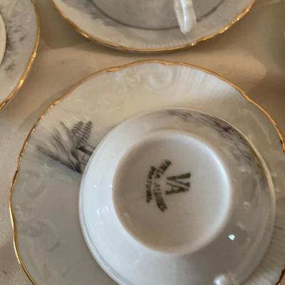 Vista Aleged Portugal Tea Cups/Saucers, Creamer/Sugar Pot Set