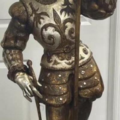 Vintage Tall Conquistador Figurine Lamp