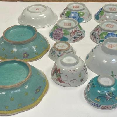 12 Antique Chinese Collectible Porcelain Dishes