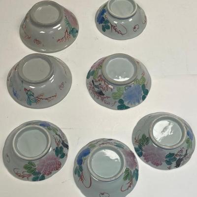 7 Antique Chinese Collectible Porcelain Dishes