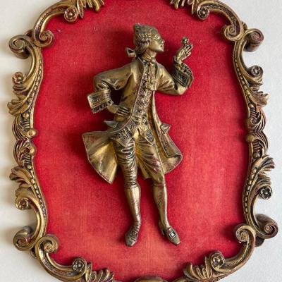 Two French Wall Hanging Plaque Figurines Modello Depositato
