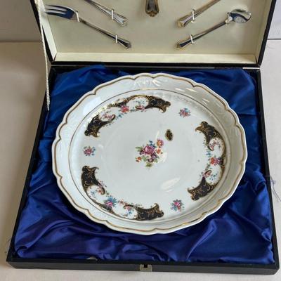 Limoge Plate/Spoon/Knife Collection in a Box;