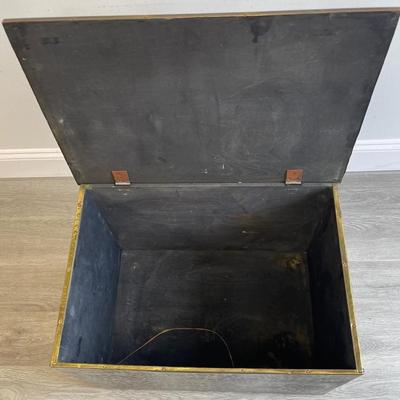 Vintage Brass Coal/Log Fireplace Fireside Box