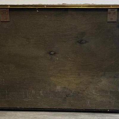 Vintage Brass Coal/Log Fireplace Fireside Box