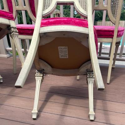 Six Victorian Style Burgundy Red Dinning Chairs