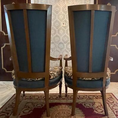 Twin Victorian Style Arm Chairs
