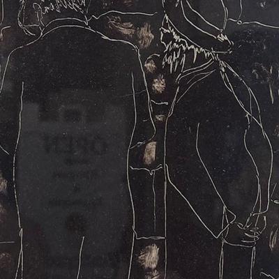 Signed Paulene Jakololeng Woodcut Style Print