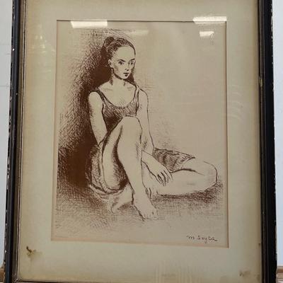 Moses Soyer (1899-1974) Ballet Dancer Lithograph