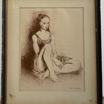 Moses Soyer (1899-1974) Ballet Dancer Lithograph
