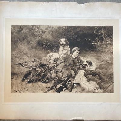 Thos Blink 1894 "The Keeper's Corncer" Signed Thomas Blink in Pencil #2