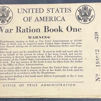 WWII War Ration Book w/ Stamp