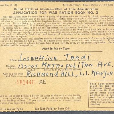 WWII War Ration Book w/ Stamp